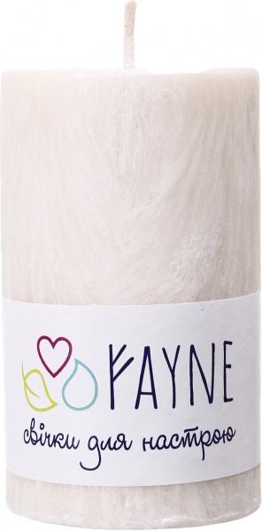 Свеча Цилиндр пальмовая бежевая 6х10 см ТМ FAYNE