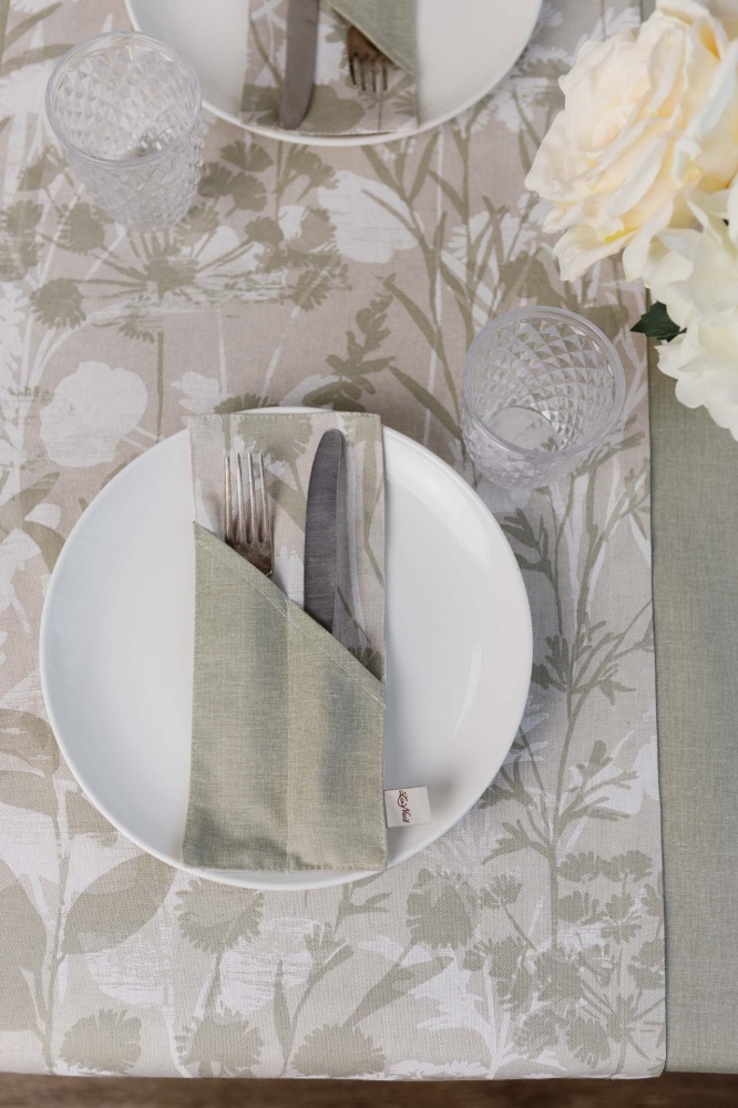 Чехол для приборов La Nuit Herbs Green 10x24 см