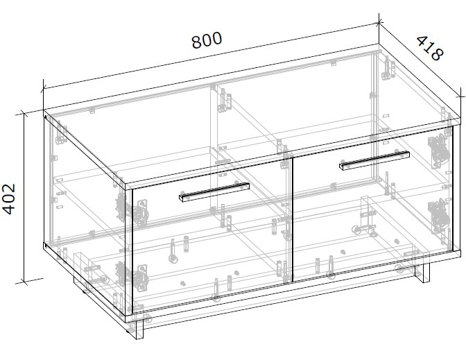 Тумба для обуви Грейд Vesto 2д 402х800х418 мм дуб эвок прибрежный