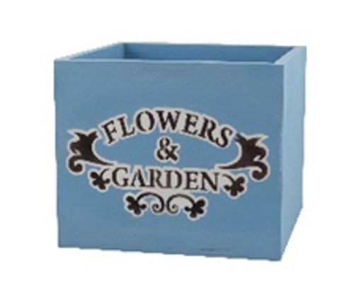 Кашпо дерев'яне Elsa Flowers & Garden Прованс 14x14 см квадратний блакитний (DL-19-10) 