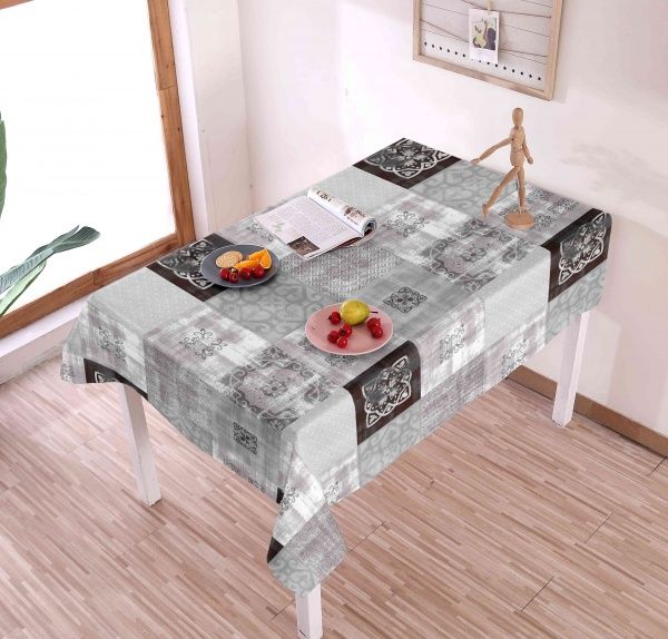 Скатерть Гармония 180x137 см серый с коричневым Даріана 