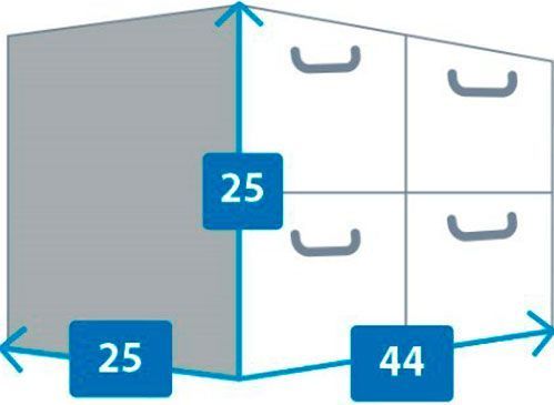 Комод картонный Клетка 250x440x250 мм