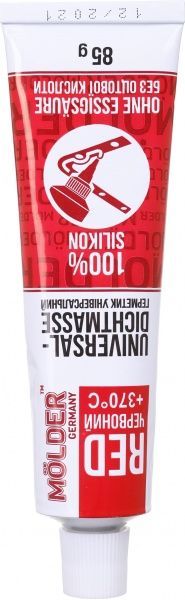 Герметик высокотемпературный +370°C 100% силиконовый красный 85 г