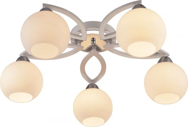 Люстра потолочная Altalusse 5x40 Вт E27 хром/белый INL-9328C-05 