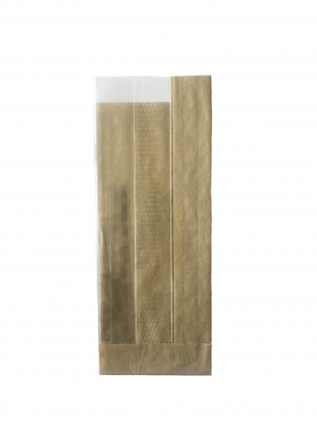 Пакет бумажный Weekend с покрытием ПЕ 270х120х60 мм 100 шт.