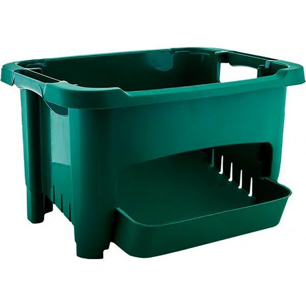 Корзина пластиковая Алеана 122077 зеленый 230x320x390 мм