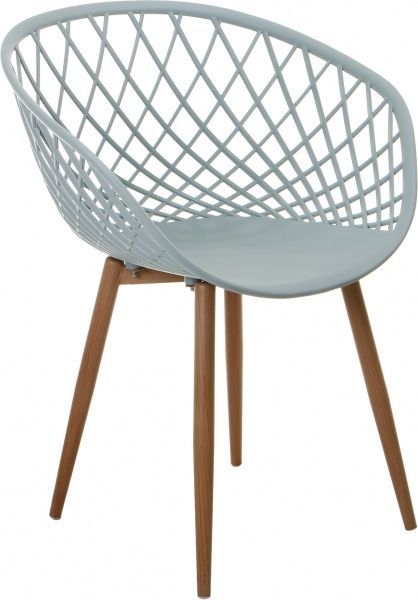 Стілець обідній з підлокітниками Air gray-green бежевий/зелений