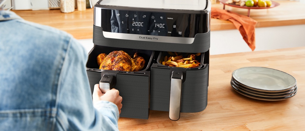 Мультипечь Tefal Dual Easy Fry & Grill Air Fryer EY905B10