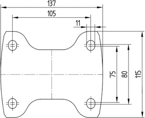 Колесо неповоротное 3478 DRR 200 P63 TENTE
