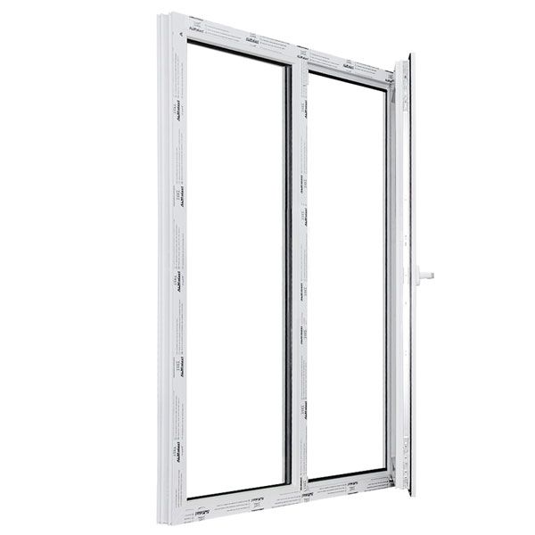 Окно двухстворчатое поворотное-откидное ALMplast 1400х1410 мм