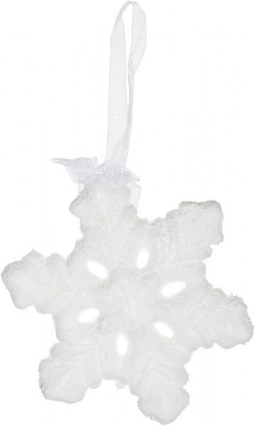Декорация новогодняя Снежинка 13 см SDK3040W 