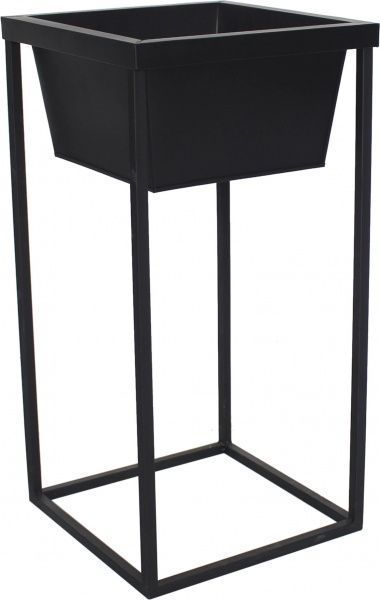 Кашпо Engard ME-02 на металевій підставці прямокутний 14 л чорний 