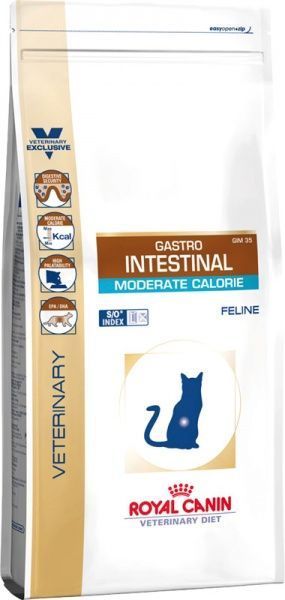 Корм Royal Canin для котів GASTRO INSTESTINAL MODERATE CALORIE FELINE (Гастро-Інтестінал Модерет Келорі Фелін), 2 кг