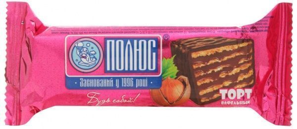 Вафлі Полюс глазуровані 60 г Фундук 