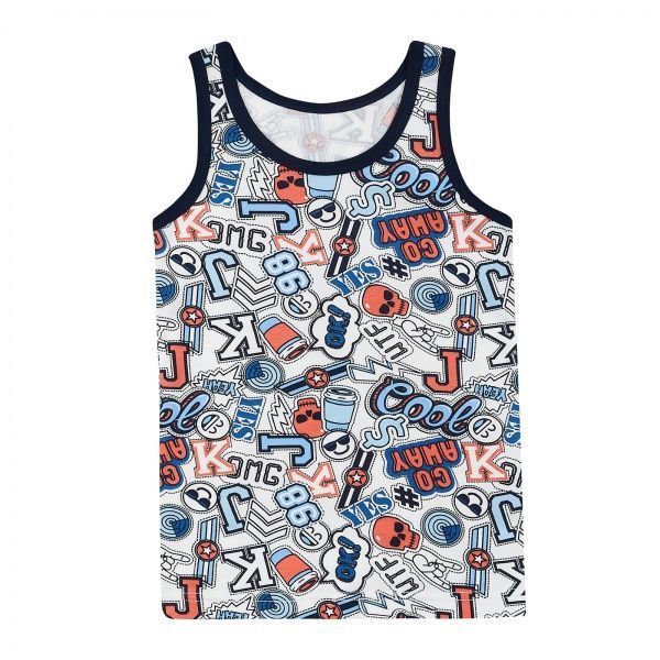 Майка для мальчиков Bibo 44033 р.152 белый с синим 