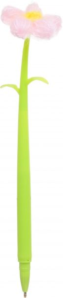 Ручка гелевая Цветок розовый 