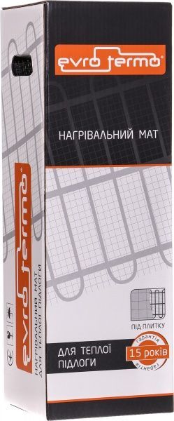 Нагревательный мат Evro-Termo 150, 1,3 кв.м