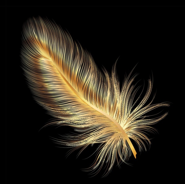 Репродукція Золоте перо 50x50 см Арт Фемелі 