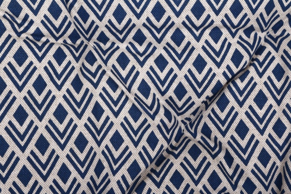 Подушка на стул Joy синий узор 40 см La Nuit