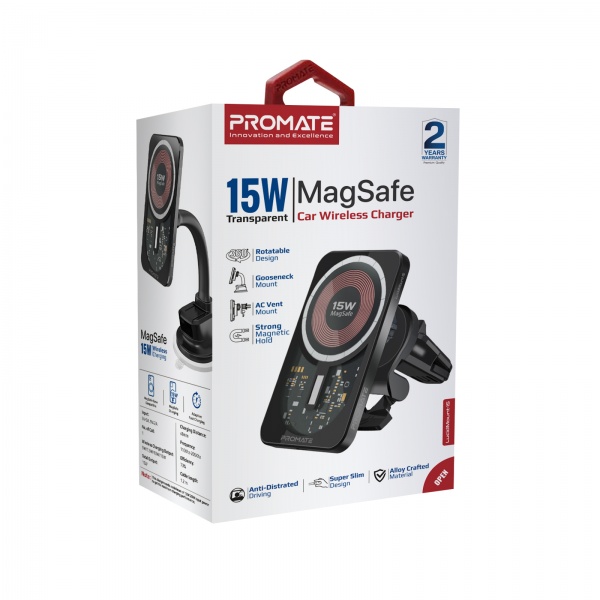 Автотримач LucidMount-15 W MagSafe Promate чорний