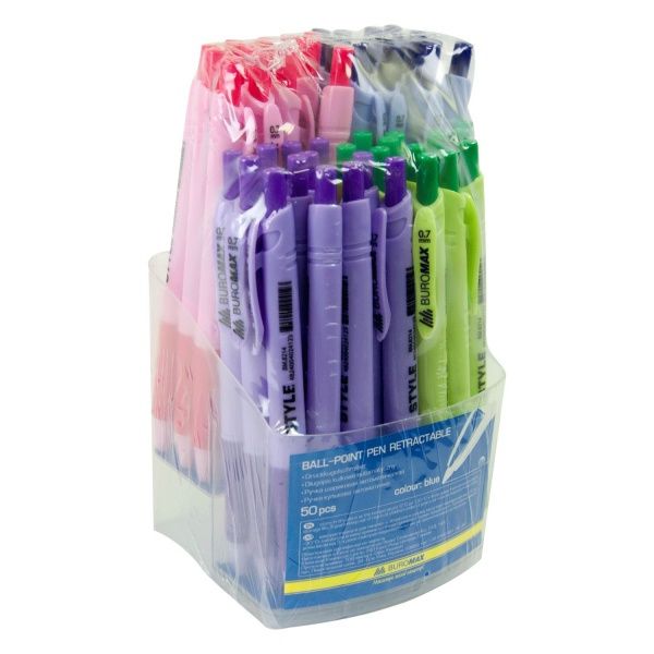 Ручка шариковая Buromax автоматическая STYLE 0.7 мм 