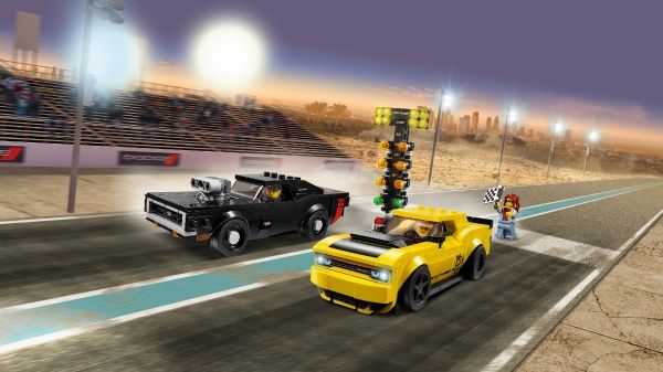 Конструктор LEGO Speed Champions Автомобили 2018 Dodge Challenger SRT Demon и 1970 Dodge Charger R/T 75893