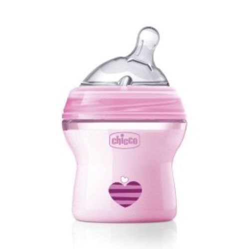 Бутылочка Chicco Natural Feeling 150 мл 0м+ розовая