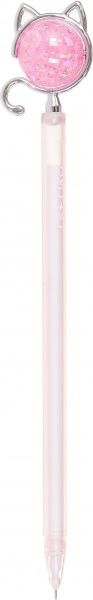 Ручка гелевая Космическое котенок розовая 