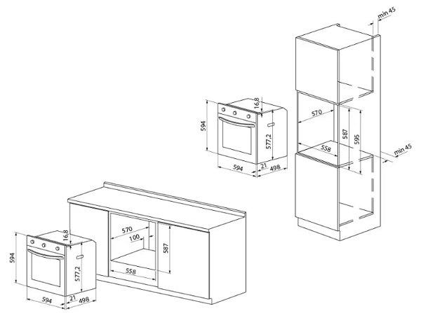 Духовой шкаф Pyramida FN 100 EPL GWH (73)