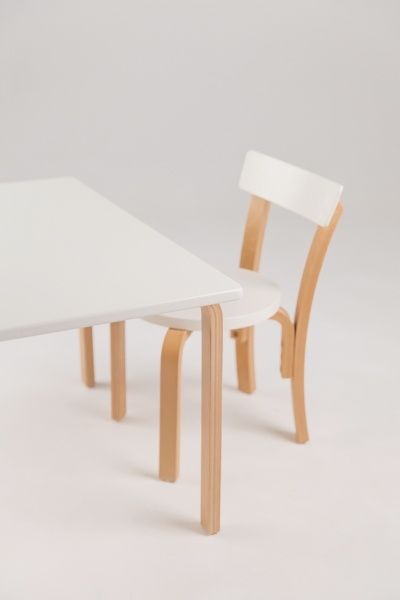 Стіл журнальний прямокутний бук/білий 750x450x500мм 