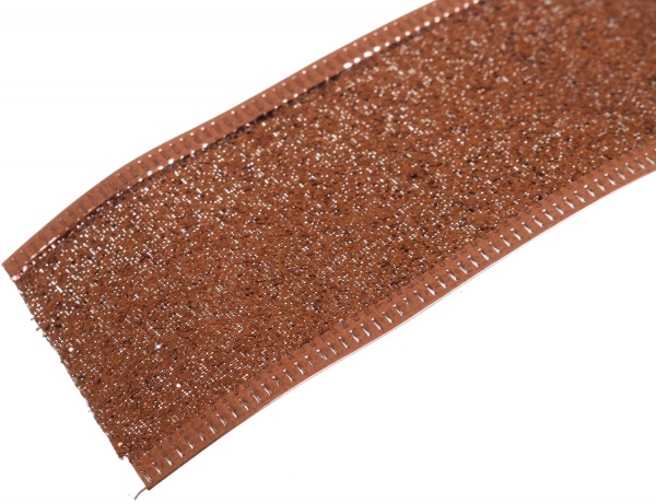 Стрічка декоративна новорічна з блискітками 38х2700 мм ANM800720 