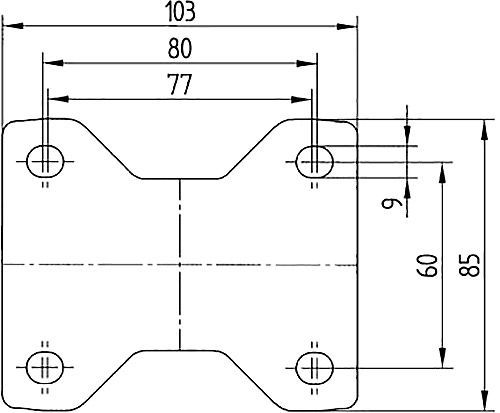 Колесо неповоротное 3478 DVR 100 P63 TENTE 