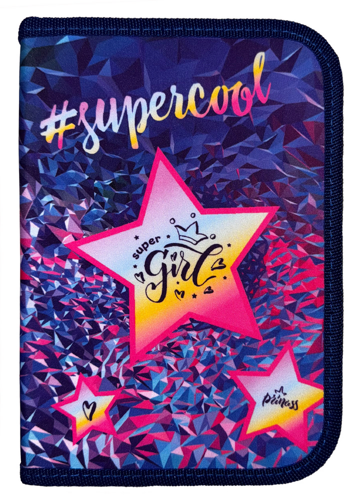 Пенал шкільний Super Cool 24004C CLASS синій із малюнком