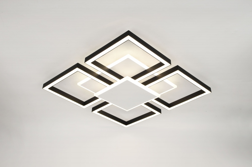 Люстра стельова Sensio LED ALBOX S510 11600Lm 3000-6000K 106 Вт білий/чорний