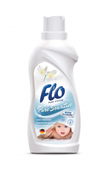 Кондиционер-ополаскиватель Flo Pure Sensitive 1 л