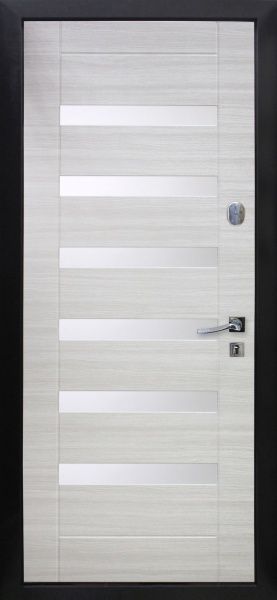 Двері вхідні TM Riccardi Urban 1-B дуб венге / дуб bianco line 2050х860мм праві