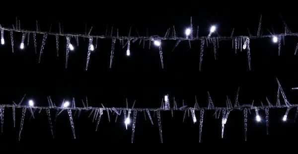 Электрогирлянда линейная Сосульки белые ICLD30-W встроенный светодиод (LED) 30 ламп 1,8 м