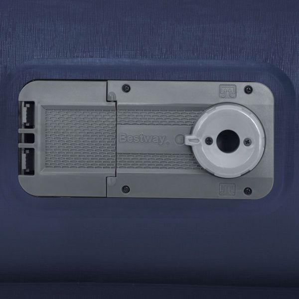 Матрац надувний Bestway Tritech Airbed Twin з вбудованим подвійним електронасосом 203х56 см сірий/синій