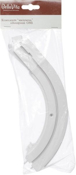 Кутове закінчення Bella Vita ОМ1 2 шт. зовнішній одинарний набірний білий 