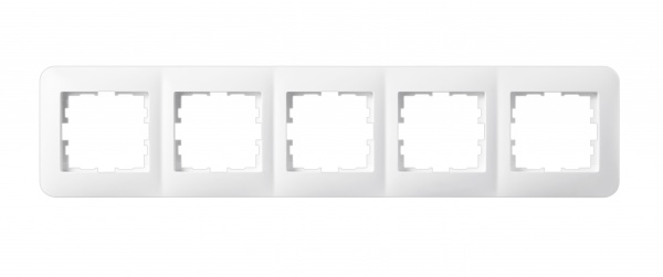 Рамка пятиместная Hausmark Luno горизонтальная белый 709-0200-150