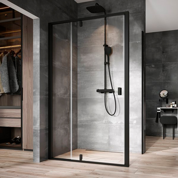 Неподвижная стенка Ravak Nexty NPSS чорний+transparent 90O70300Z1 