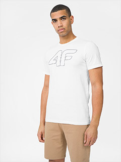 Футболка 4F TSHIRT 4FSS23TTSHM1048-10S р.S білий