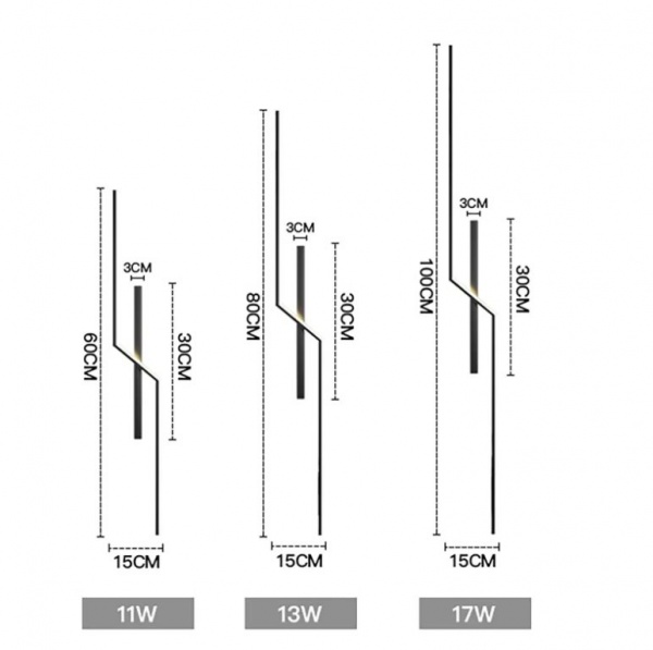 Бра Berger 1x13 Вт чорний/золото 1038-WL-13 Black & Gold 
