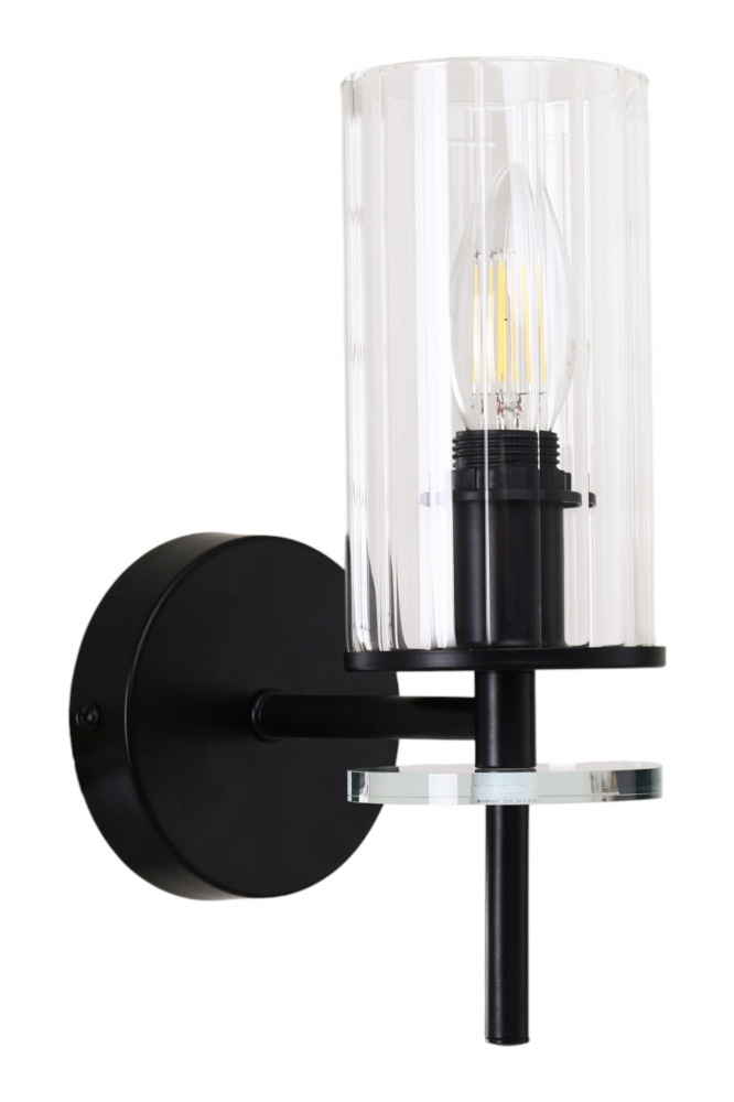 Світильник настінний Sensio Canis 40 Вт E14 чорний/прозорий ALG-74590/1W