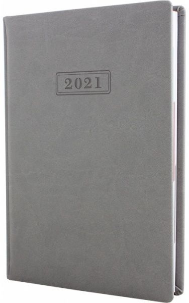 Щоденник датований 2021 Vivella А5 сірий Optima O25230-10 