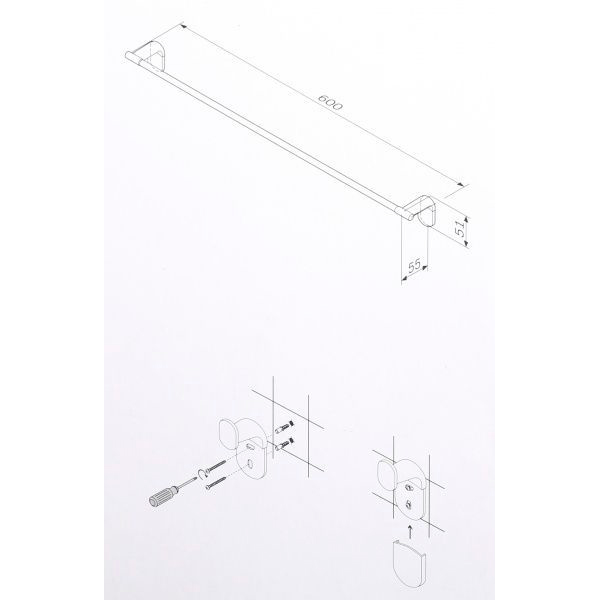 Вешалка для полотенца Joy A84346400 60 см