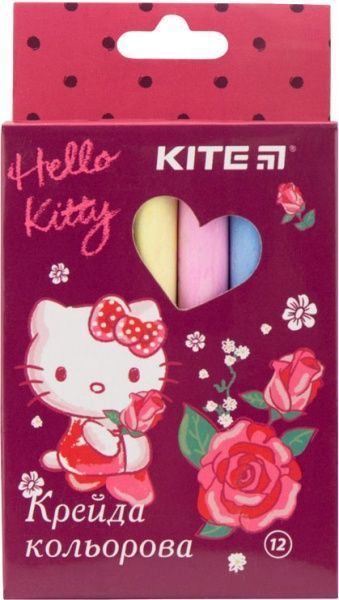 Крейда кольорова 12 шт. Hello Kitty HK19-075 KITE