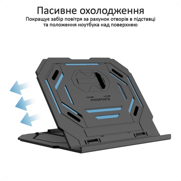 Подставка для ноутбука Promate ProCooler-1 Black (procooler-1.black) 