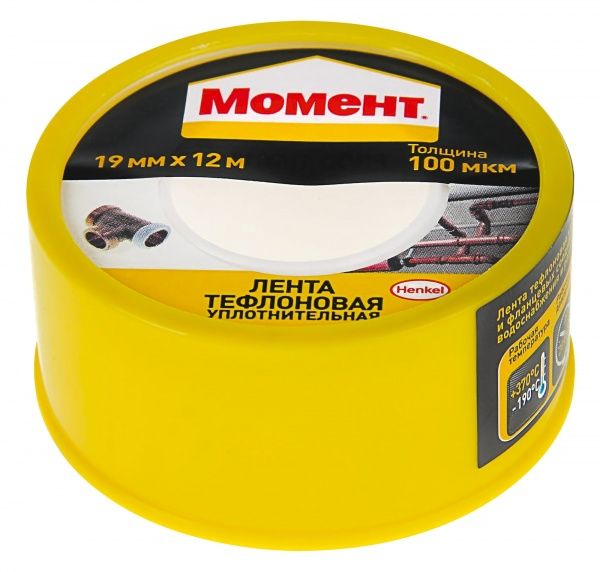 Лента тефлоновая Момент 19 мм х 12 м (2100816)