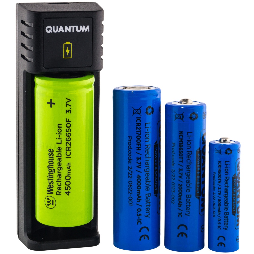 Зарядний пристрій Quantum для Li-ion 3.7V акум. 1-slot (USB) 1 шт. (QM-BC2010)